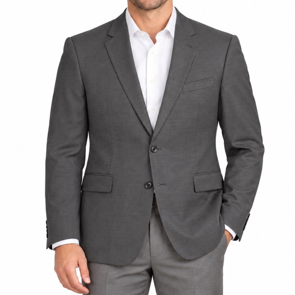 Joseph Abboud Blazer Men 52R Charcoal Gray Wool 4602/4B Sport Coat Professional
